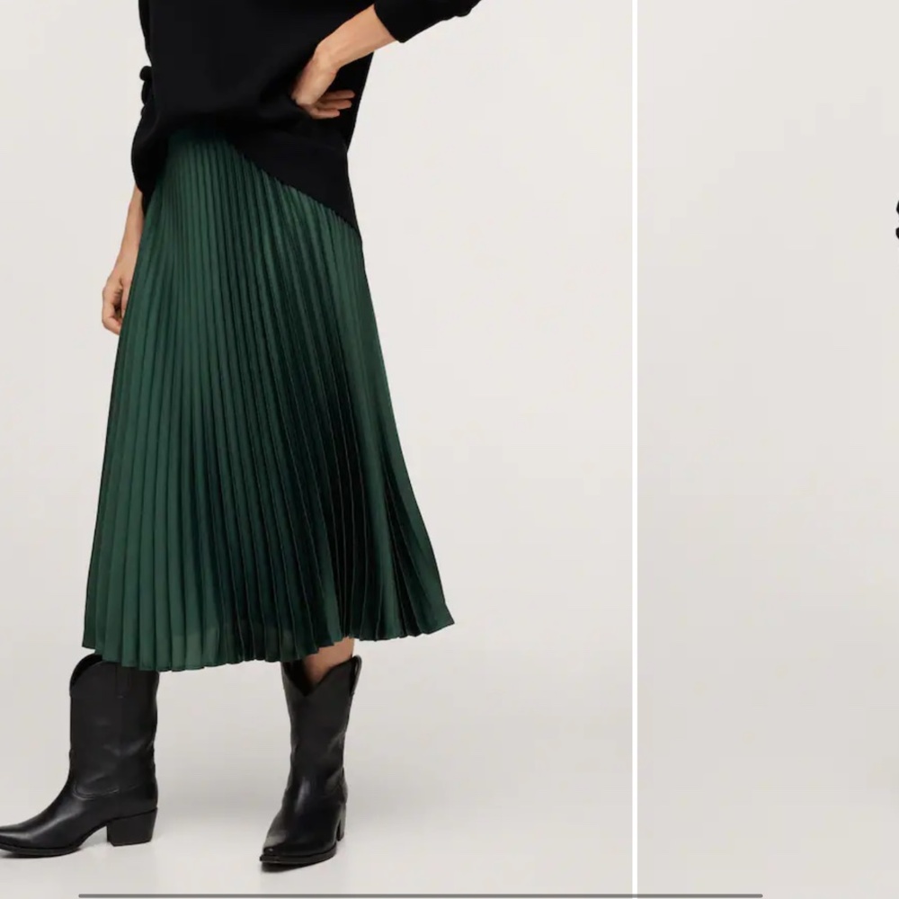 Mango Pleated Midi skirt